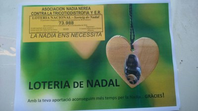 Venda de loteria de Nadal en suport a Nadia Nerea