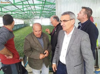 Jaume Gilabert en una visita a l’empresa Vivers d'Arbeca (Foto: ERC)