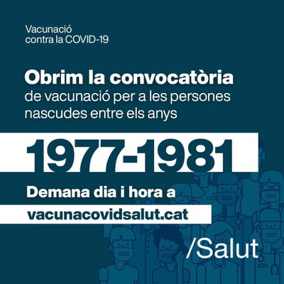 Oberta la inscripció per vacunar-se a la franja d'entre 40 i 44 anys