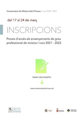 Proves d'accés al Grau Professional del Conservatori de Música dels Pirineus