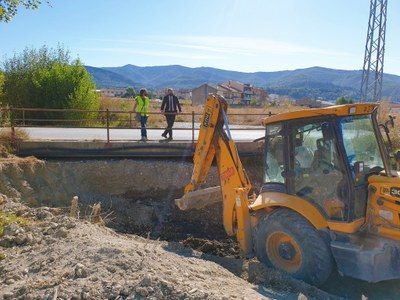 Obres de millora al Torrent de Reixà, a Oliana (Foto: Subdelegació del Govern a Lleida)