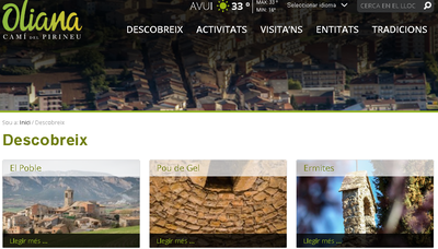Nova pàgina web d'Oliana