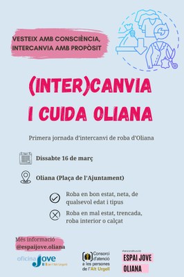 Primera jornada '(Inter)canvia i cuida Oliana'