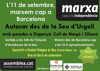 Marxa cap a la independència - Cartell autocar