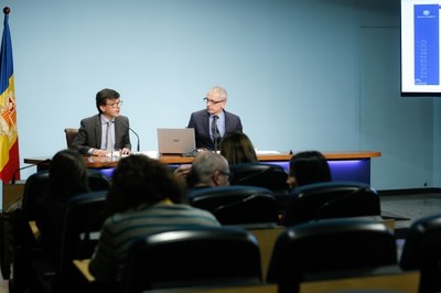 Presentació de les dades econòmiques (Foto: Govern d'Andorra)