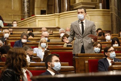 Òscar Ordeig al Parlament de Catalunya (Foto: PSC)