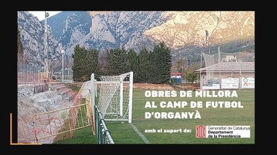 Obres de millora al Camp Municipal de les Lloredes d'Organyà