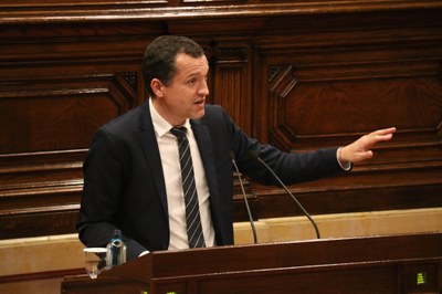 Òscar Ordeig, en una intervenció al Parlament (Foto d'arxiu)