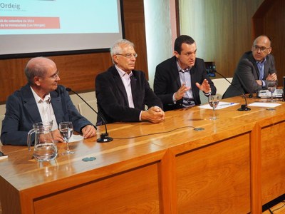 Joan Ganyet, Josep Borrell, Òscar Ordeig i Joan Llorach