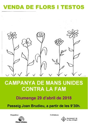 Venda de testos i flors a càrrec de Mans Unides