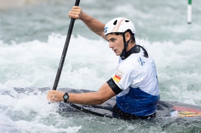 Pau Echaniz, a la final de K1 masculí dels Jocs Olímpics de París 2024 (Foto: RFEP)