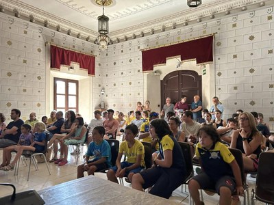 Seguiment de la participació de Mònica Doria a la competició de C1 dels Jocs Olímpics de París, des de l'Ajuntament de la Seu d'Urgell