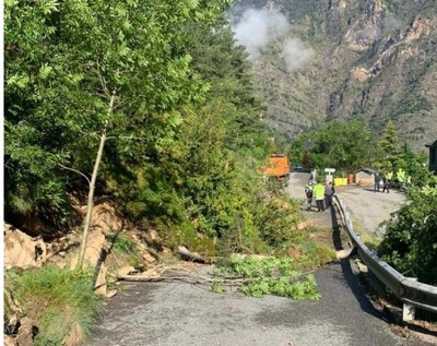 Carretera tallada a Aixirivall (Foto: Govern d'Andorra)