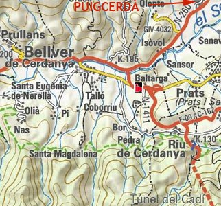 Mapa Baltarga - Bellver
