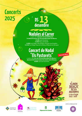 Petits concerts nadalencs, Nadales al carrer i concert de Nadal amb Els Pastorets, propostes musicals de l’Escola Municipal de Música de la Seu d’Urgell 