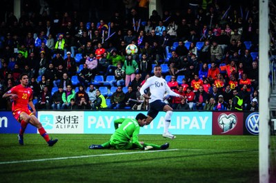 Mbappé marca per a la selecció francesa a l'Estadi Nacional d'Andorra (Foto: El Periòdic)