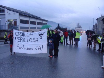 N-260 Protesta cruïlla Montferrer 14-12-12