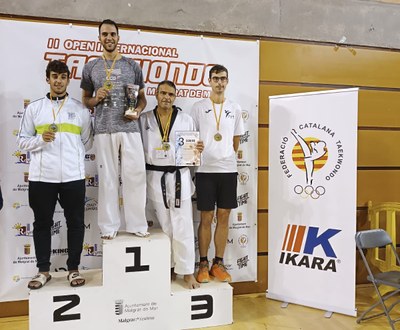 Aleix Orrit, al podi de +80 kg de l'Open Internacional de Taekwondo de Malgrat de Mar