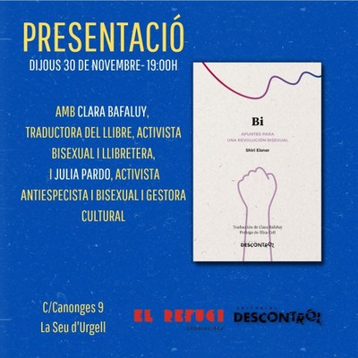 Presentació del llibre 'Bi. Apuntes para una revolución bisexual'