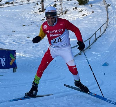 Pol Makuri, a la cursa de 12,5 km dels Mundials 2022 d'esquí nòrdic adaptat (Foto: FEDPC)