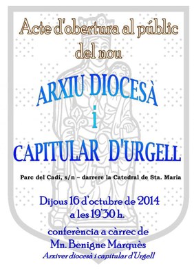 Bisbat d'Urgell - Portes obertes Arxiu Diocesà