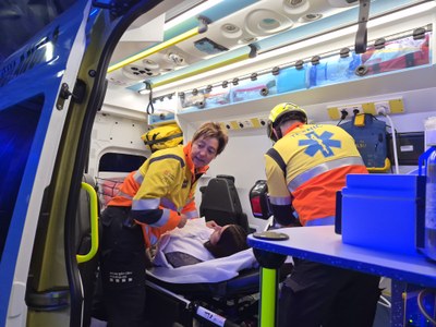 Simulació amb ferits d'un accident al túnel de Vielha (Foto: Protecció Civil)