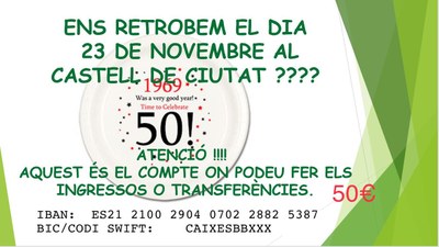 Trobada a la Seu d'Urgell de nascuts/des l'any 1969