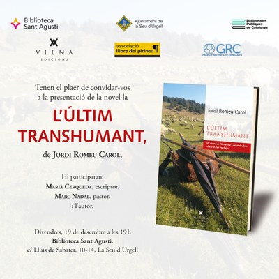 Presentació a la Seu d'Urgell del llibre 'L'últim transhumant', de Jordi Romeu Carol