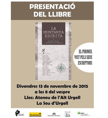 Presentació a l'Ateneu Alt Urgell de 'La muntanya escrita' 