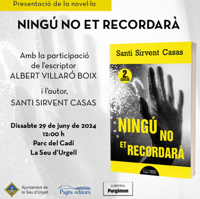 Portada del llibre "Ningú no et recordarà"