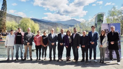 Presentació al Parc Olímpic del Segre de la candidatura de la Seu d'Urgell i Sort per acollir els Campionats del Món de Piragüisme