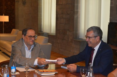 Quim Torra i Paco Boya, al Palau de la Generalitat (Foto: CGA)