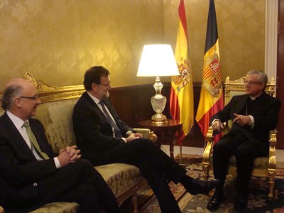 Mariano Rajoy, amb Joan-Enric Vives