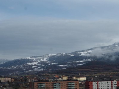 Neu a l'entorn de la Seu aquest dilluns