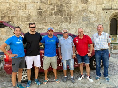 David Julià, Jordi Sánchez, Pere Olm, Eduard Bort, Jordi Palomar i Jaume Guàrdia, en representació d'entitats que organitzen activitats esportives de la Festa Major, a l'especial emès aquest dimarts a 'Carretera i Manta'