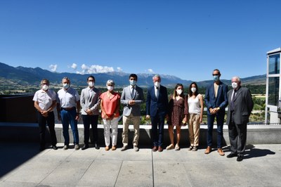 Puigneró amb els alcaldes de la Cerdanya (Foto: Gencat)