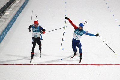 Arribada de la cursa de sortida en massa (PyeongChang 2018)