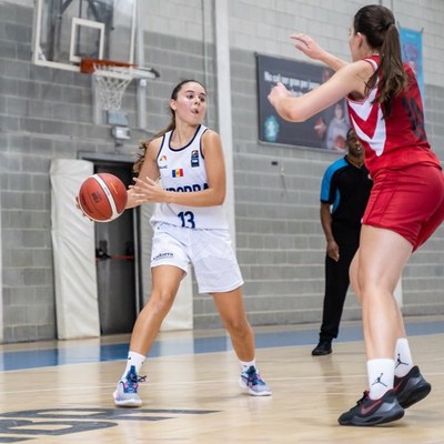 Andrea Cobo, a la final pel tercer i quart lloc de l'Europeu Femení U18 de bàsquet (Foto: FAB / FIBA)