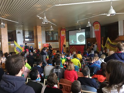 Seguiment a la Cerdanya de la participació de Martin Fourcade i Perrine Laffont a PyeongChang 2018 (Foto: Font Romeu-Pyrénées 2000)