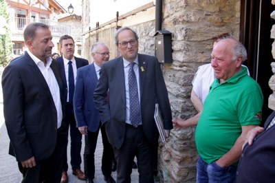 Quim Torra, en una visita a Estamariu durant la seva etapa com a president (Foto: ACN / arxiu)