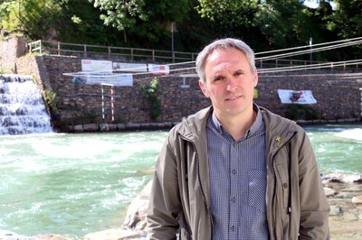 Raimon Monterde, al camp d'aigües braves de Sort (Foto: ACN)