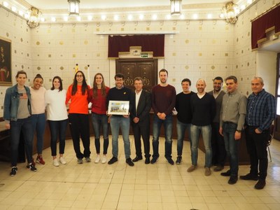Recepció a l'equip del Cadí La Seu a l'Ajuntament de la Seu 