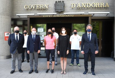 Recepció a la delegació andorrana que serà present als Jocs Olímpics de Tòquio 2020 (Foto: Govern d'Andorra)