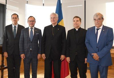 Recepció a Josep-Lluís Serrano al despatx del cap de Govern d'Andorra, Xavier Espot (Foto: Govern d'Andorra)