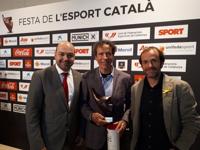 Jordi Merino, Òscar Cadiach i Ferran Latorre, a la Nit de l'Esport Català (FEEC)