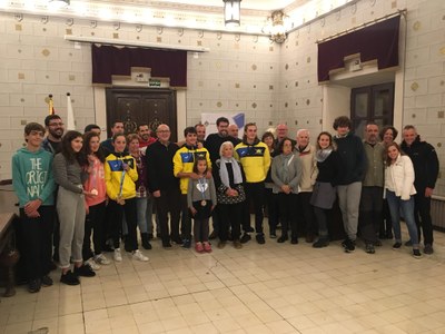 Reconeixement de l'Ajuntament de la Seu a Miquel Travé, Pau Etxaniz i Annebel Van der Knijff