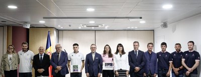 Recepció als representants d'Andorra, a nivell esportiu i organitzatiu, als Jocs Olímpics de París 2024 (Foto: Govern d'Andorra)