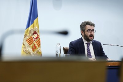 Roda de premsa d'Eric Jover (Foto: Govern d'Andorra)