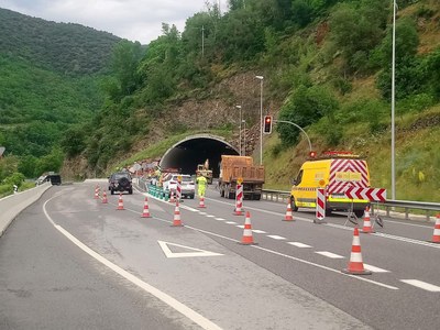 Esllavissada al túnel del Bordar