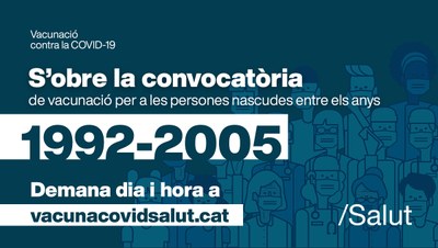 Inici de la vacunació per a joves nascuts entre 1992 i 2005